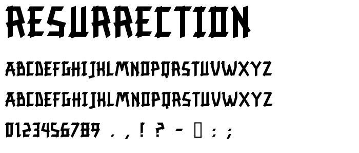 Resurrection font