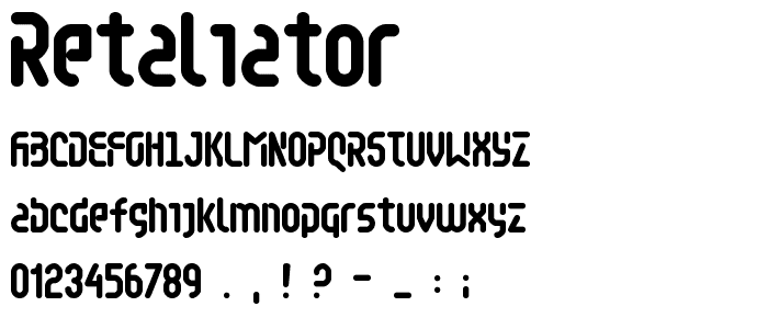 Retaliator font