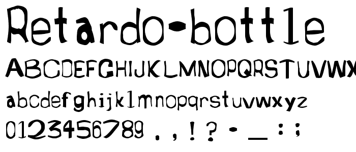 Retardo Bottle font