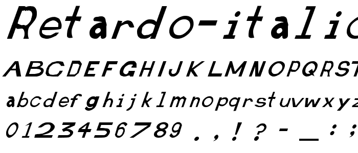 Retardo Italic font