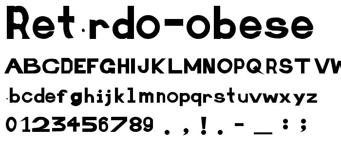 Retardo Obese font