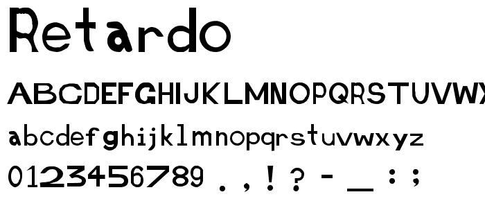 Retardo font