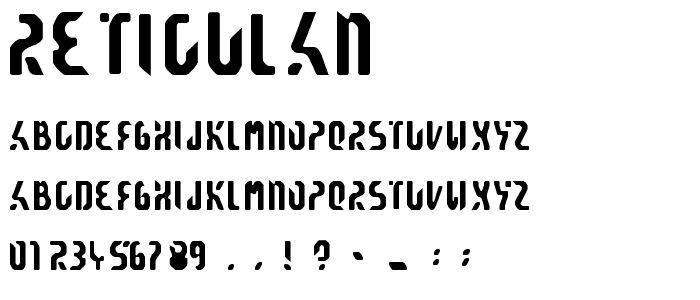 Reticulan font