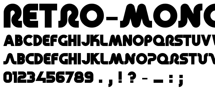 Retro Mono Wide font