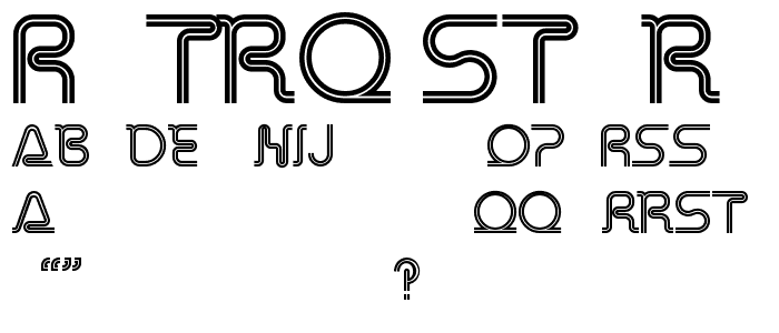 Retro Stereo Thin Alternate font
