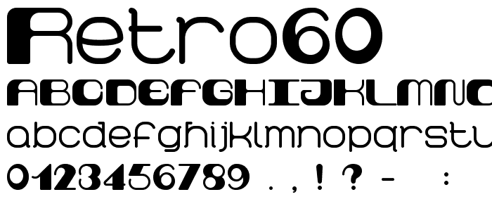 Retro60 font