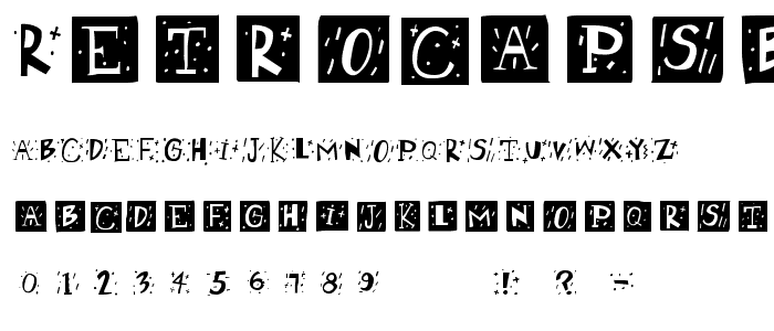 RetroCapsBW font