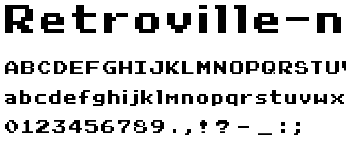 RetroVille NC font