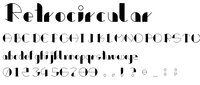 Retrocircular font