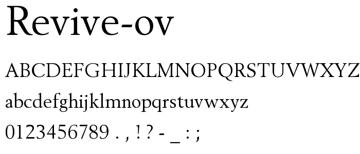 Revive OV font