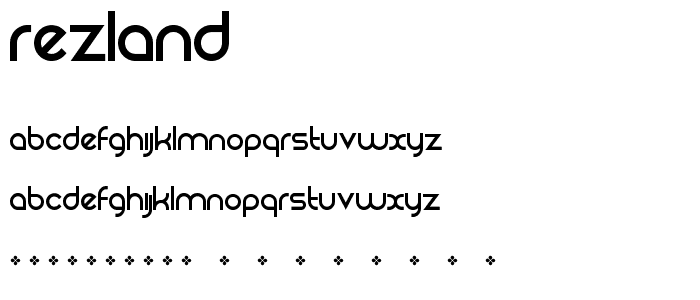 Rezland font