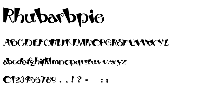 RhubarbPie font