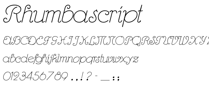 RhumbaScript font