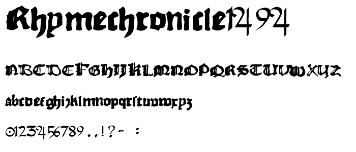 RhymeChronicle1494 font