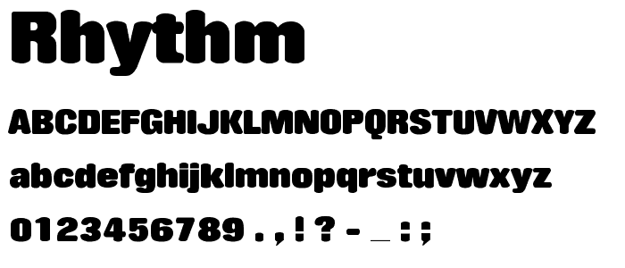 Rhythm font