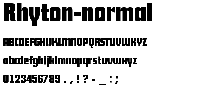 Rhyton Normal font