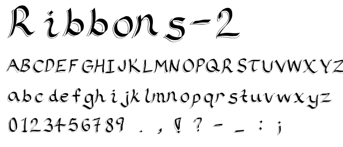 Ribbons 2 font