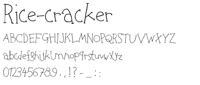 Rice Cracker font