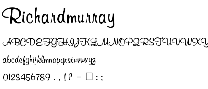 RichardMurray font