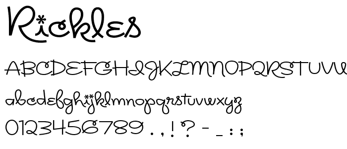 Rickles font