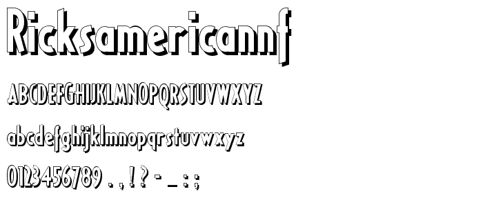 RicksAmericanNF font