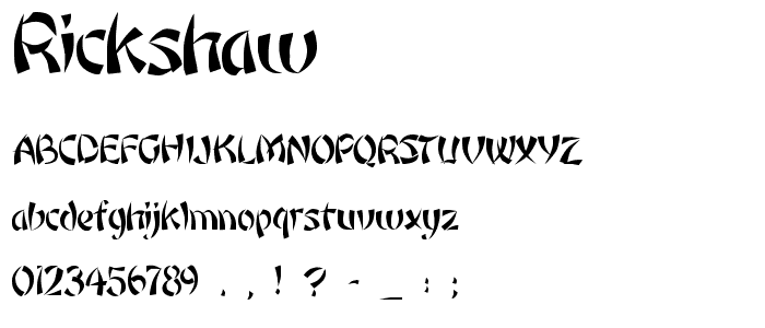 Rickshaw font