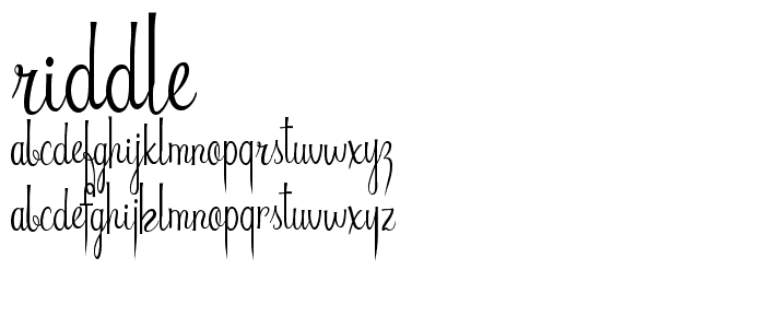 Riddle font