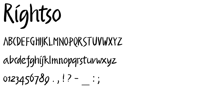 RightSo font