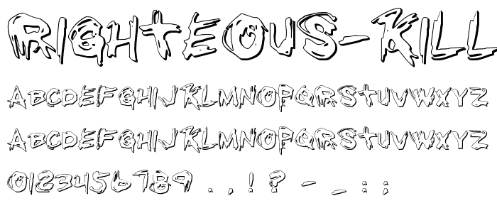 Righteous Kill Outline font