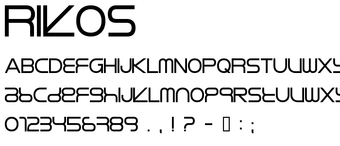 Rikos font