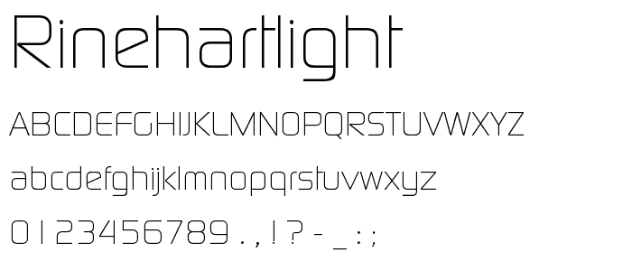 RinehartLight font