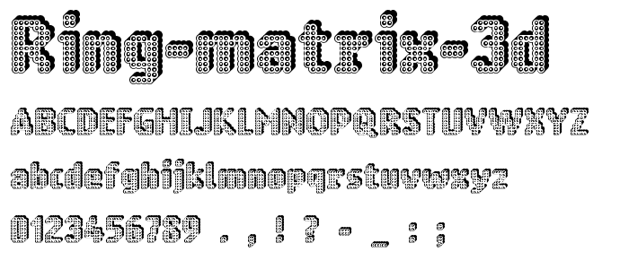 Ring Matrix 3D font