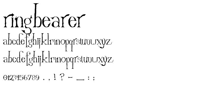 Ringbearer font