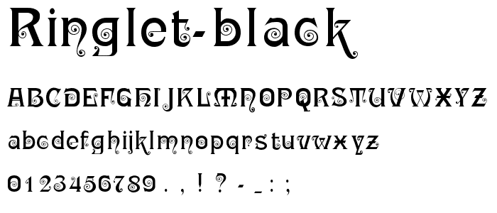 Ringlet Black font