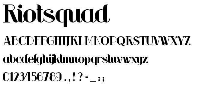 RiotSquad font