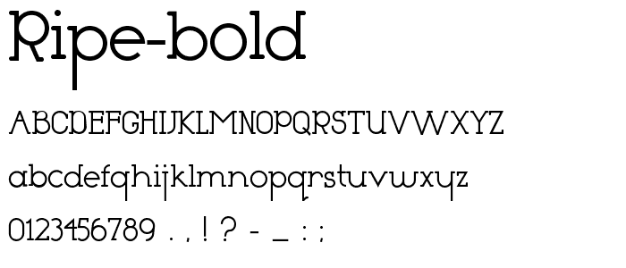 Ripe Bold font