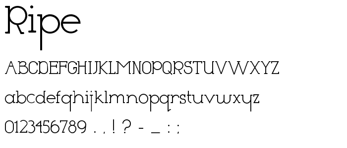 Ripe font