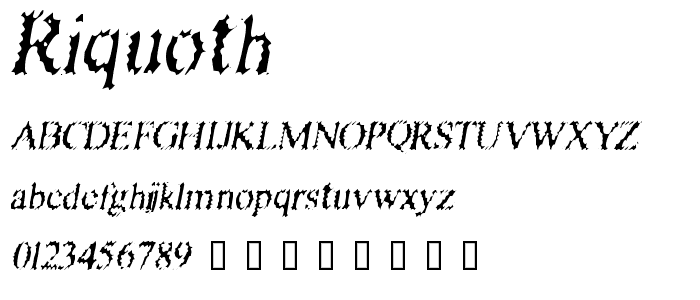 Riquoth font