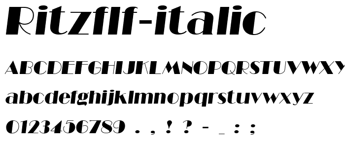 RitzFLF-Italic font