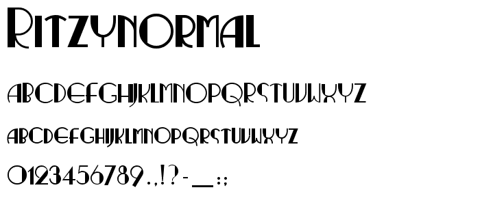RitzyNormal font