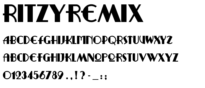 RitzyRemix font