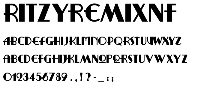 RitzyRemixNF font