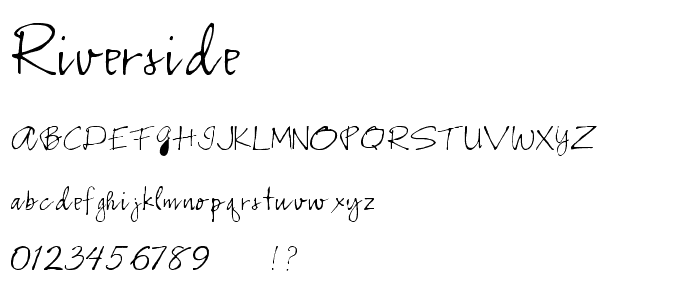 Riverside font