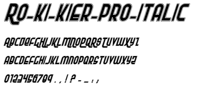 Ro Ki Kier Pro Italic font