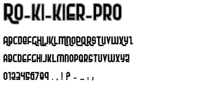 Ro Ki Kier Pro font