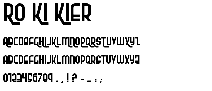 Ro_Ki_Kier font