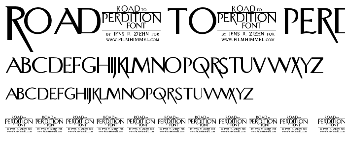 Road to Perdition font