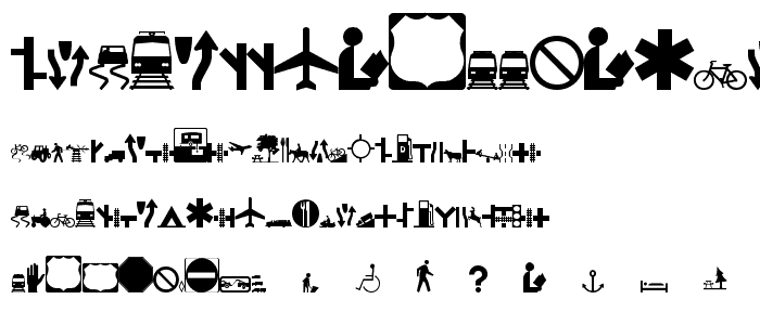 Roadgeek 2005 Icons font