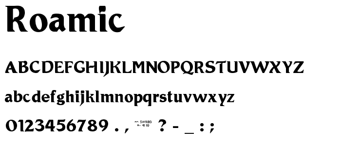 Roamic font
