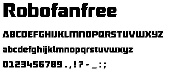 RobofanFree font